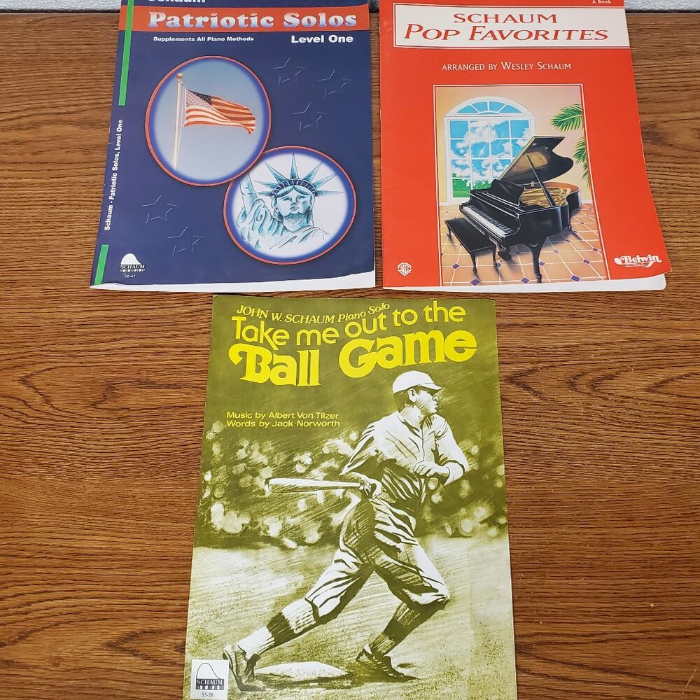 Music - Piano Song Books by Schaum - Lot of 3